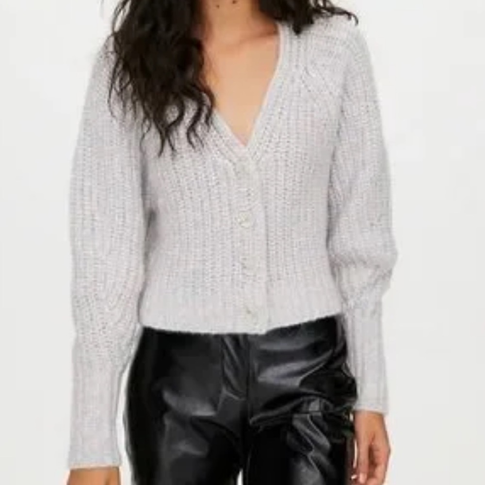 Aritzia Wilfred Posey Knit Sweater Cotton Candy Size L – Like New Shimmer